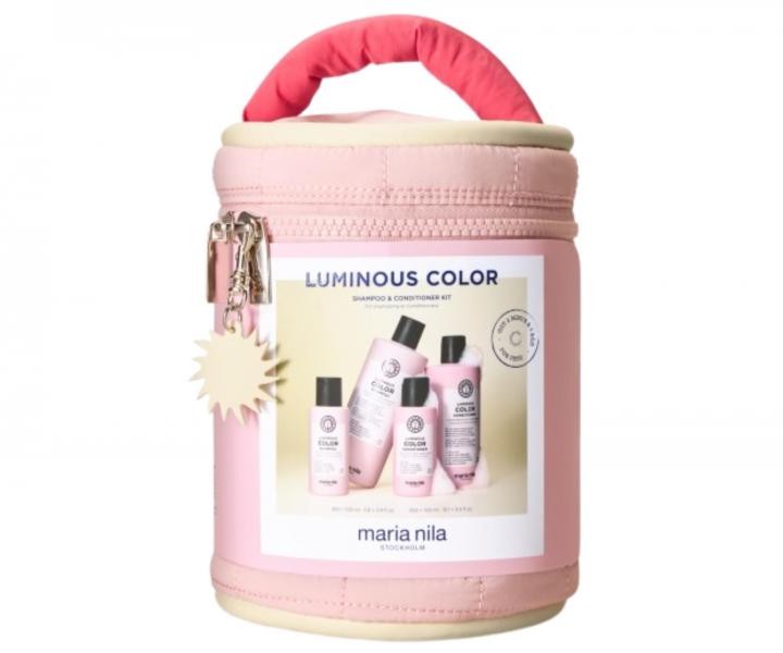 D�rkov� sada pro rozjasn�n� barven�ch vlas� Maria Nila Luminous Colour Beauty Bag + kosmetick� ta�ka zdarma