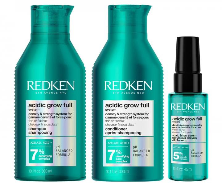 Sada pro hustotu a objem jemn�ch, zplihl�ch a norm�ln�ch vlas� Redken Acidic Grow Full System + s�rum 45 ml zdarma