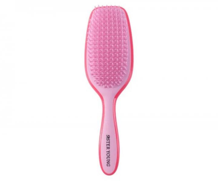 Kart�� na roz�es�v�n� vlas� Sister Young Ayla Hair Brush - neonov� r��ov�