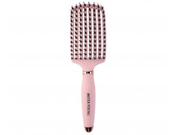Kart�� na roz�es�v�n� a fouk�n� vlas� s kan��mi a nylonov�mi �t�tinami Sister Young Ovia Hair Brush - sv�tle r��ov�