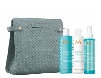 Drkov sada pro uhlazen krepatch a nepoddajnch vlas Moroccanoil Holiday Set Frizz + tatika zdarma