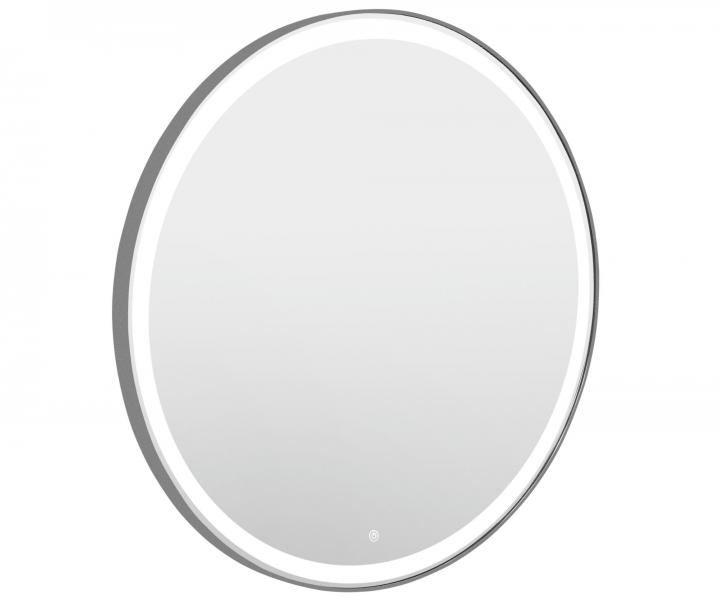 Kulat zrcadlo s LED osvtlenm Sibel Fleur Round LED Styling Unit - chromovan hlinkov rm - II. jakost, pokrban rm a rez