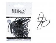 Gumičky do vlasů Eurostil Profesional TPU Hair Elastics For Hairstyles - černé, 50 ks