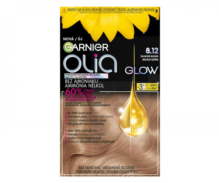 Permanentní olejová barva Garnier Olia Glow 8.12 duhová blond
