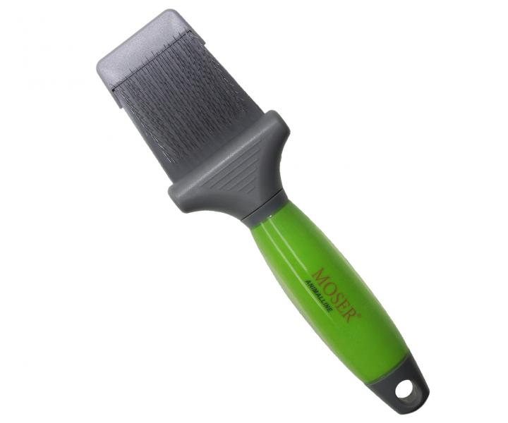 Oboustranný plochý kartáč na zvířecí srst Moser Animal Line Slicker Brush - flexibilní