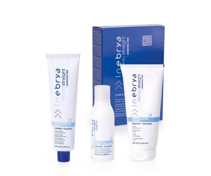 Sada pro narovnání  všech typů vlasů Inebrya Kit 3 Bionic Straight