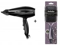 Fén na vlasy BaByliss 6610DE, černý + Široký plochý kartáč na vlasy BaByliss ZDARMA