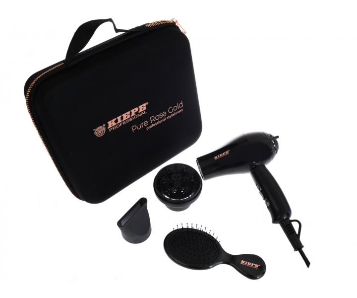 Cestovní mini fén Kiepe Pure Rose Gold Travel Kit Set - 1000 W