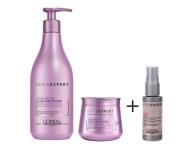 Sada pro uhlazení vlasů Loréal Liss Unlimited + sprej Vitamino Color 45 ml zdarma
