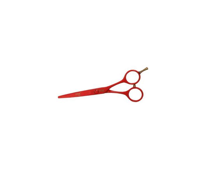 Kadeřnické nůžky Fox Color Red 5,5" Classic - červené