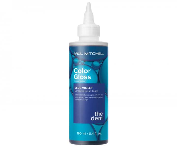 Barevný toner pro lesk a osvěžení barvy vlasů Paul Mitchell The Demi Color Gloss Blue Violet - 190 ml, modro-fialový