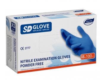 Nitrilov� rukavice SD Glove Nitrile Examination Gloves  - 100 ks, modr�, velikost XS