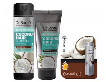 Sada pro hydrataci kehkch vlas Dr. Sant Coconut + balzm na rty zdarma