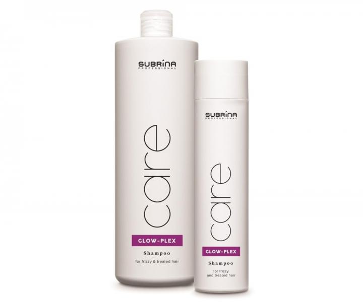 Hydratační šampon pro lesk vlasů Subrina Professional Care Glow-Plex - 1000 ml + šampon 250 ml zdarma