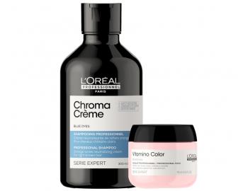 Šampon pro neutralizaci oranžových tónů Loréal Chroma Créme - 300 ml + maska 75 ml zdarma