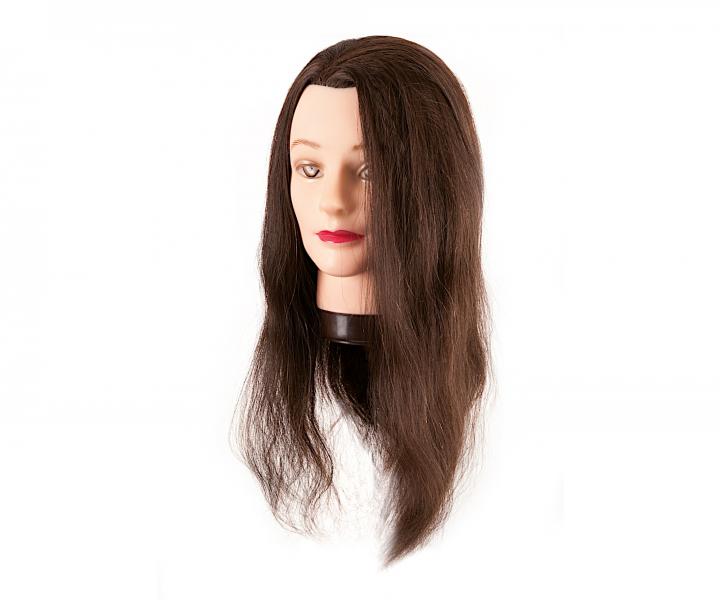 Cvin hlava s prodnmi vlasy Eurostil Profesional - katanov hnd, 45-50 cm