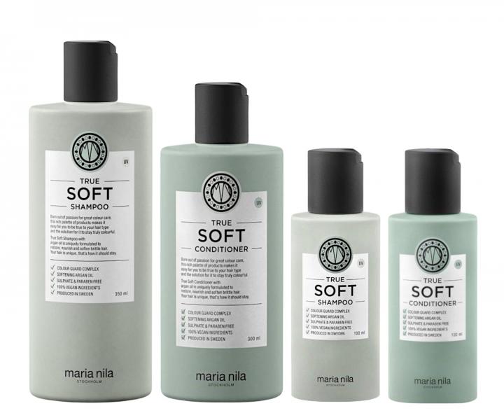 Sada pro hydrataci such�ch vlas� s arganov�m olejem Maria Nila True Soft + �ampon 100 ml a kondicion�r 100 ml zdarma