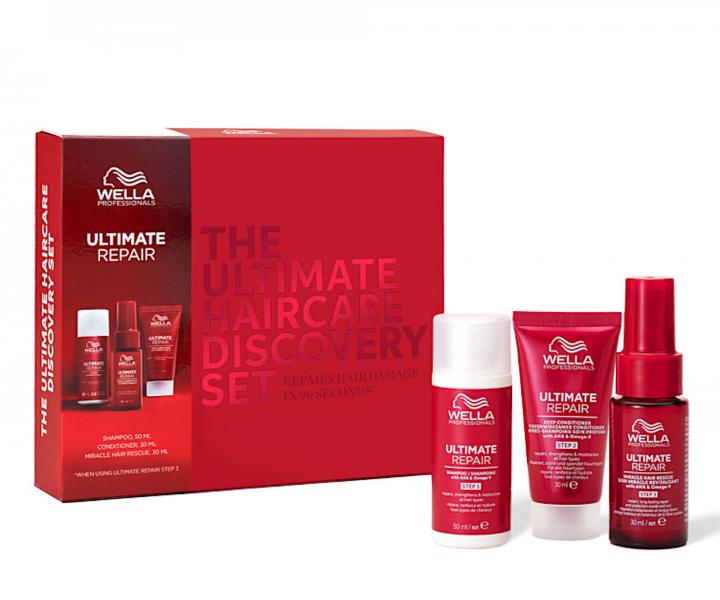 Drkov cestovn sada pro pokozen vlasy Wella Professionals Ultimate Repair Discovery Set