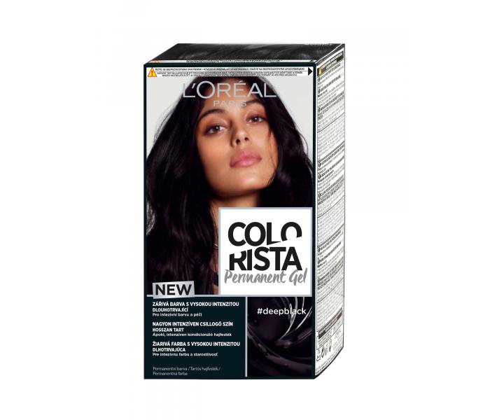 Permanentn barva na vlasy Loral Colorista Permanent Gel Deep Black - ern