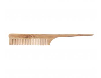 Bambusový tupírovací hřeben s hrotem Detail - Hair style Bamboo Comb - 21,5 x 2,8 cm