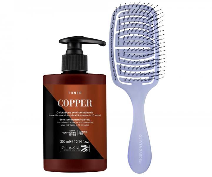 Barevn toner na vlasy Black Professional Crazy Toner - Copper (mdn) + kart zdarma