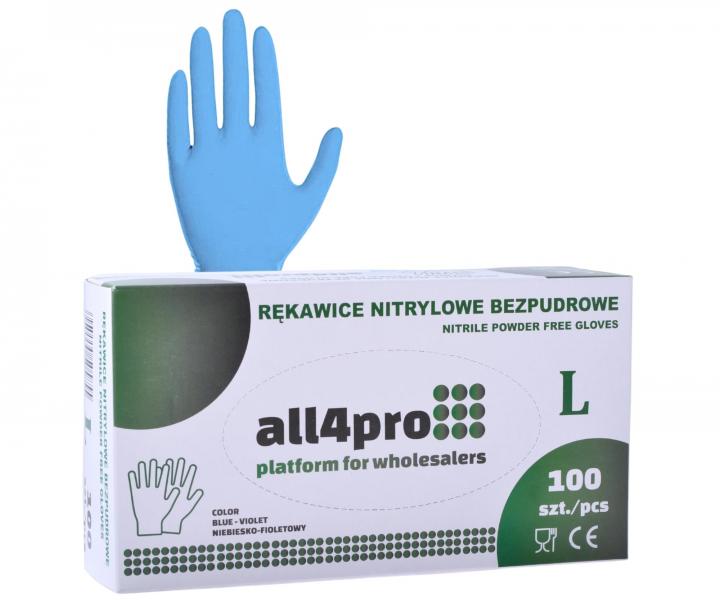 Nitrilov� rukavice All4Pro Supreme - 100 ks, modr�