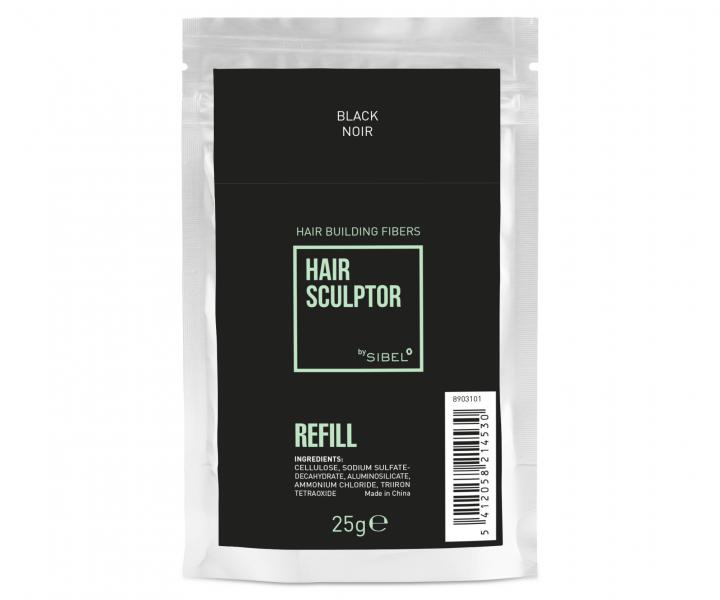 Náplň do pudru pro zakrytí řídnoucích vlasů Sibel Hair Building Fibers - 25 g