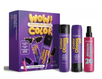 Dárková sada pro zářivou barvu a ochranu barvených vlasů Matrix Color Obsessed