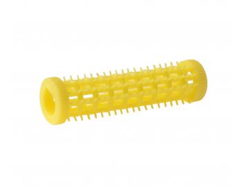 Plastové natáčky na vlasy s jehlami Bellazi - pr. 13 mm, 12 ks, žluté