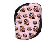 Kartáč na vlasy Tangle Teezer Compact - Pug love, černý - poškozený obal