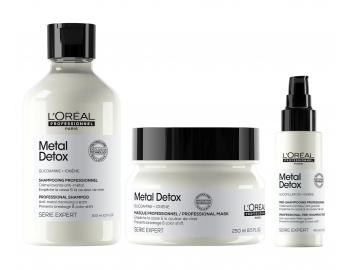Sada pro barvené a poškozené vlasy Loréal Professionnel Serie Expert Metal Detox + předšamponová péče 45 ml zdarma