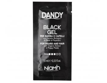Černý gel na vlasy a vousy Dandy Black Gel - 10 ml