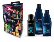 Dárková neutralizační a posilující sada Redken Color Brownlights - šampon + vosk + péče zdarma