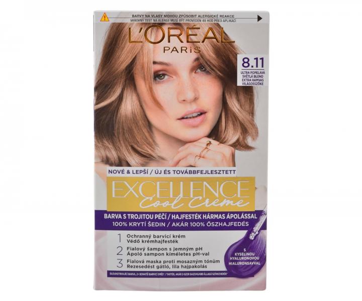 Permanentní barva Loréal Excellence Cool Creme 8.11 ultra popelavá světlá blond