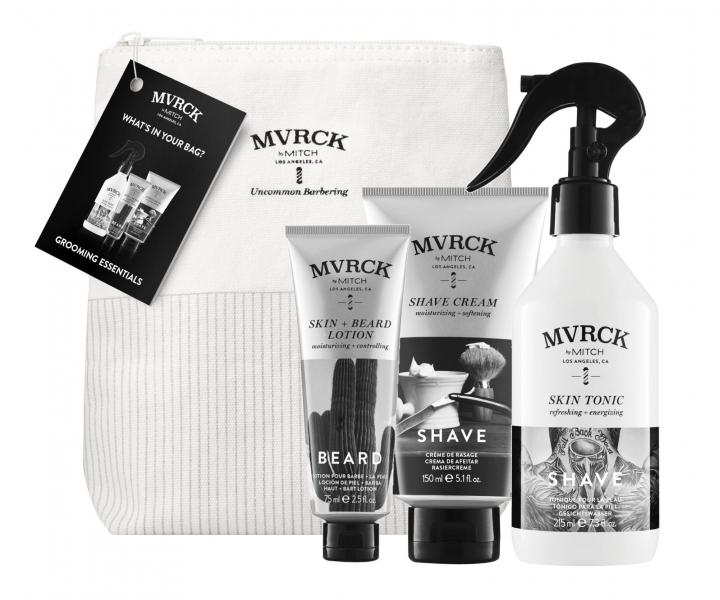 Sada pro muže Paul Mitchell MVRCK - krém na holení, hydratační mléko, tonikum + taštička zdarma