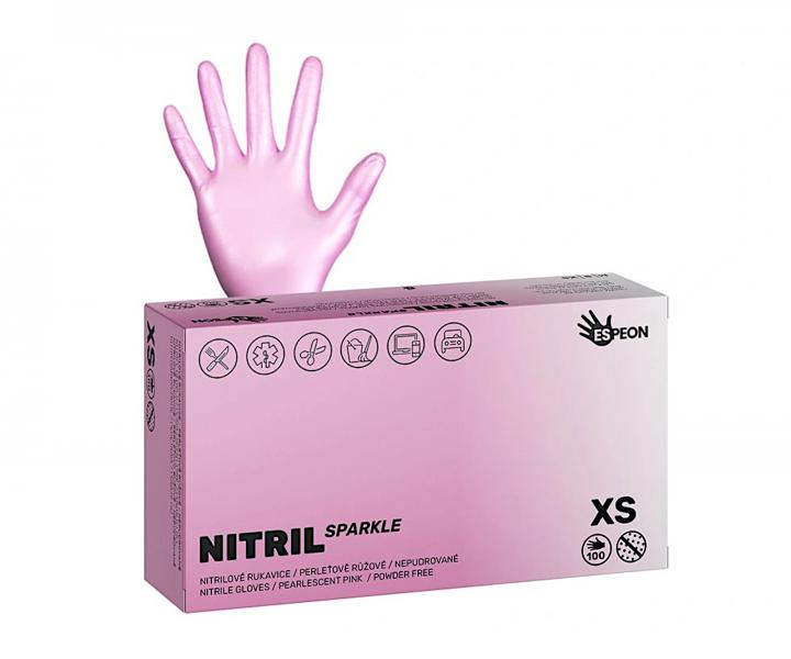 Nitrilové rukavice Espeon Nitril Sparkle - 100 ks, velikost XS