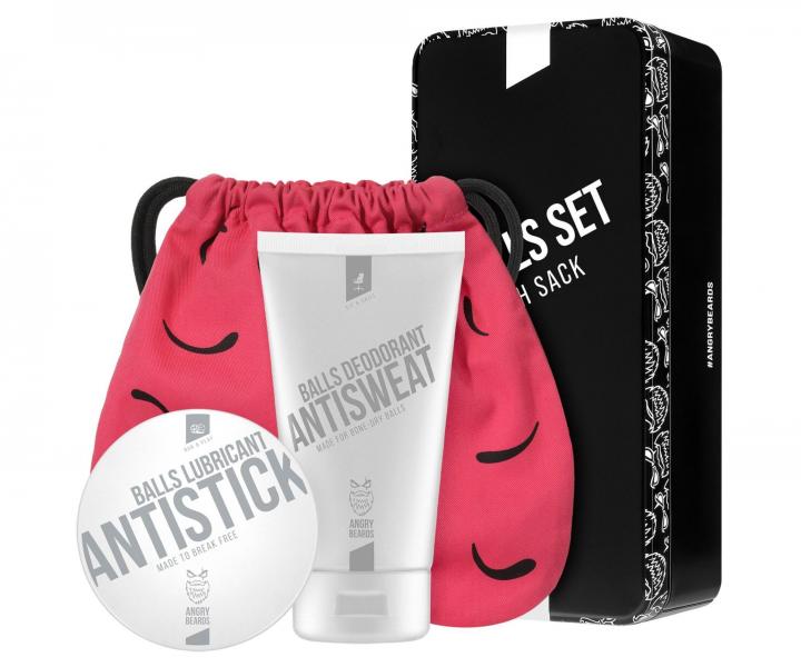 Komplexní péče o intimní partie pro muže Angry Beards Balls Set With Sack