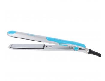 Profesionální žehlička na vlasy Eurostil Profesional Platinium Ceramic Tourmaline Straightener - stříbrná/modrá