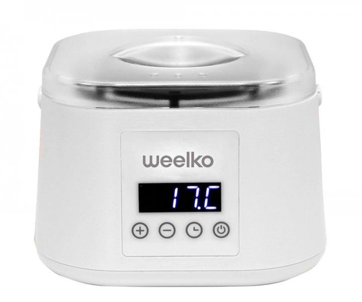 Oh��va� depila�n�ho vosku s �lo�n�m prostorem pro �pachtle Weelko Epilspat - 500 ml, b�l�