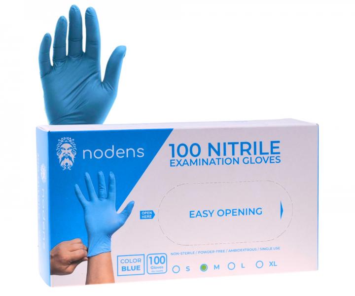 Nitrilové rukavice Nodens Nitrile Examination Gloves - 100 ks, modré, velikost M