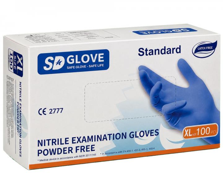 Nitrilov� rukavice SD Glove Nitrile Examination Gloves - 100 ks, modr�, velikost XL