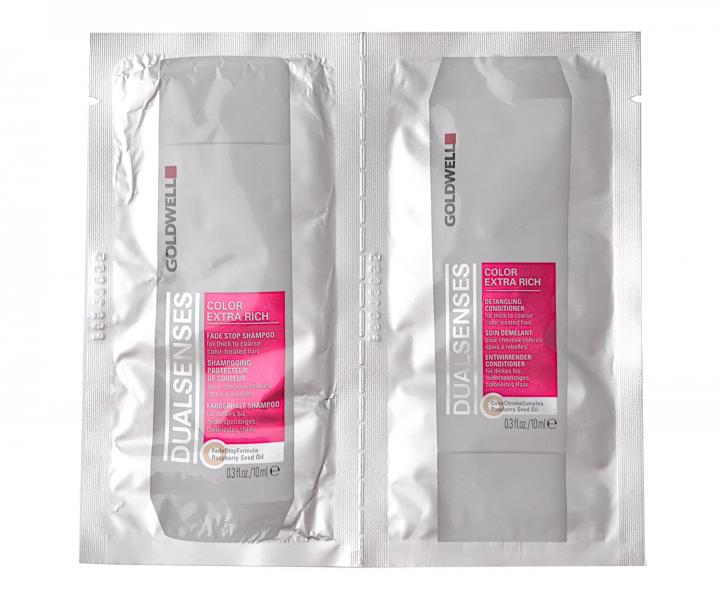 Šampon a kondicionér na barvené vlasy Goldwell Color Extra - 2x10 ml