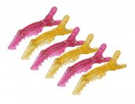 Klipsy do vlas� Sibel Gator Glossy Lips - 11 cm, r��ov�, �lut�, 6 ks