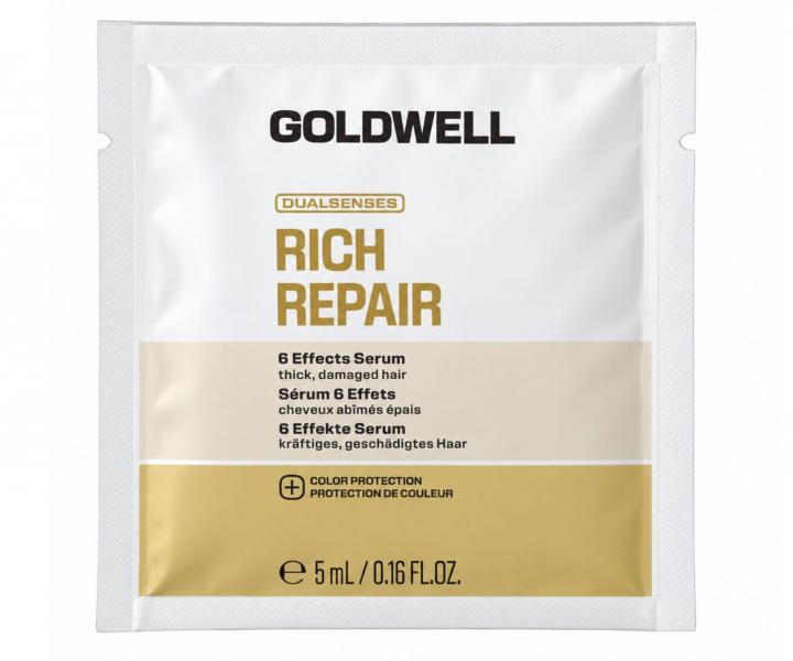 Bezoplachov� regenera�n� s�rum pro such� a po�kozen� vlasy Goldwell Dualsenses Rich Repair 6 Effects Serum - 5 ml