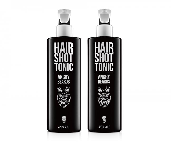 Sada osvujcch tonik na vlasy Angry Beards Hair Shot Tonic - 2 x 500 ml - exp.