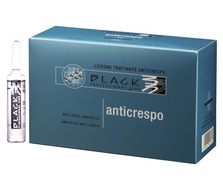 Ampulky pro odstranění krepatosti z vlasů Black Anti-frizz - Anticrespo Hair Lotion - 12 x 10 ml