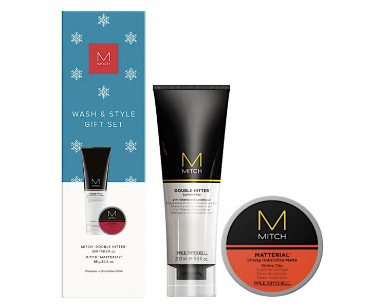 Dárková sada pro muže Paul Mitchell Matterial Duo Wash & Style Gift Set