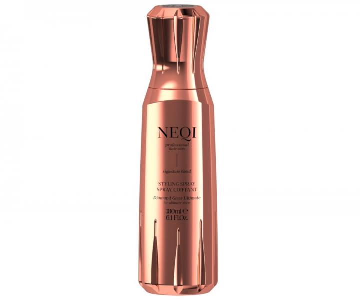 Stylingový termoochranný sprej pro lesk a hladký vzhled všech typů vlasů Neqi Styling Spray Diamond Glass Ultimate - 180 ml