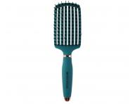 Kart�� na roz�es�v�n� a fouk�n� vlas� s kan��mi a nylonov�mi �t�tinami Sister Young Ovia Hair Brush - tmav� zelen�