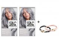 Sada 2 kusů permanentní barvy Loréal Colorista Permanent Gel Silver Grey + gumičky L´oréal Paris